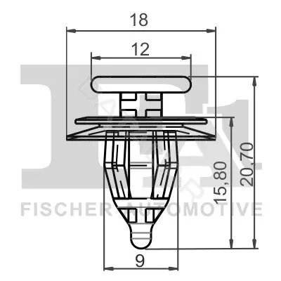 Клипса молдинга FA1/FISCHER 21-40017.10