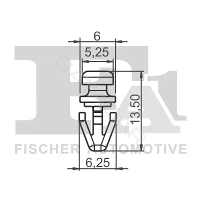 Клипса молдинга FA1/FISCHER 13-40010.10