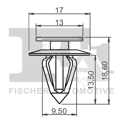 Клипса молдинга FA1/FISCHER 12-40005.10