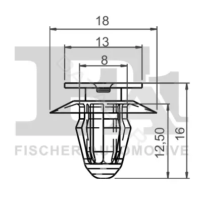 Клипса молдинга FA1/FISCHER 10-40089.10