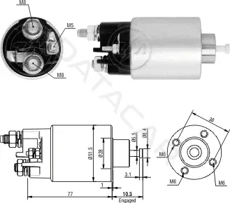 Реле втягивающее ZM ZM3-993