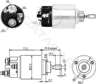 Реле втягивающее ZM ZM377