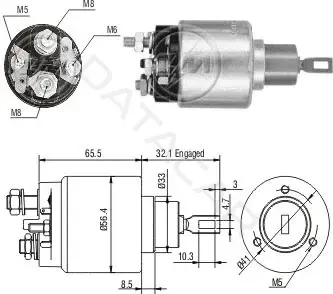 Реле втягивающее ZM ZM475