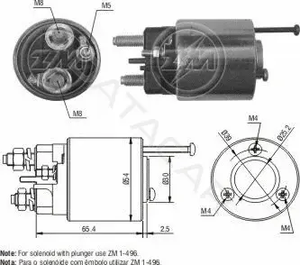 Реле втягивающее ZM ZM496