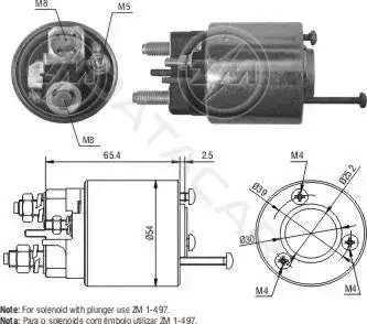 Реле втягивающее ZM ZM497