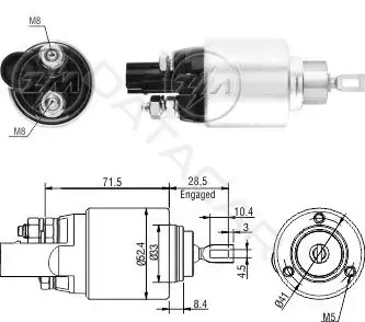 Реле втягивающее ZM ZM8-381