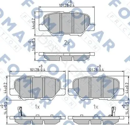 Тормозные колодки FOMAR FO249781