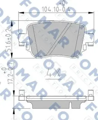 Тормозные колодки FOMAR FO251081