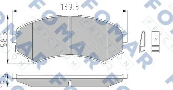 Тормозные колодки FOMAR FO663681
