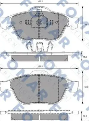 Тормозные колодки FOMAR FO686281