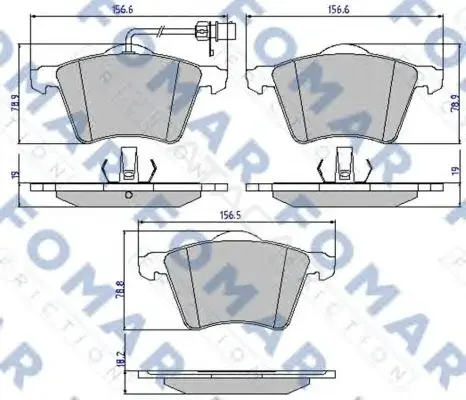 Тормозные колодки FOMAR FO814781