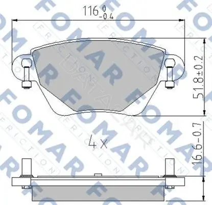 Тормозные колодки FOMAR FO815381