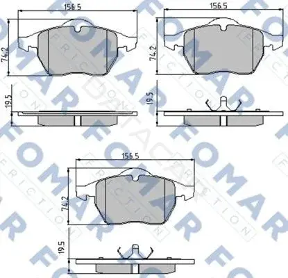 Тормозные колодки FOMAR FO838181