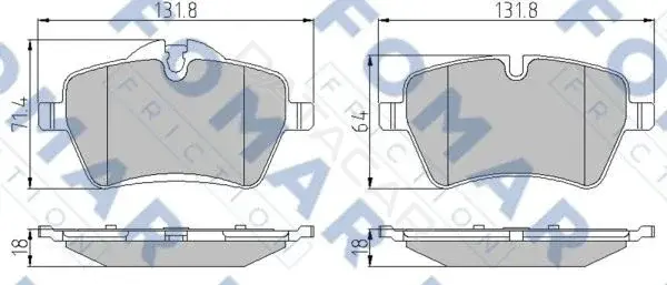 Тормозные колодки FOMAR FO844981