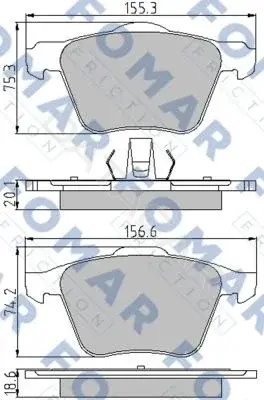 Тормозные колодки FOMAR FO846481