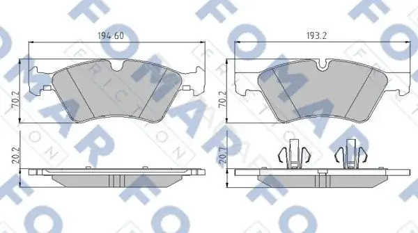 Тормозные колодки FOMAR FO858781
