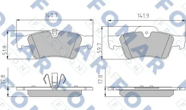 Тормозные колодки FOMAR FO859681