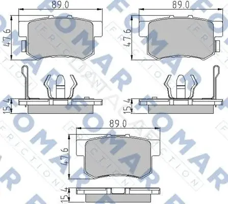 Тормозные колодки FOMAR FO860781