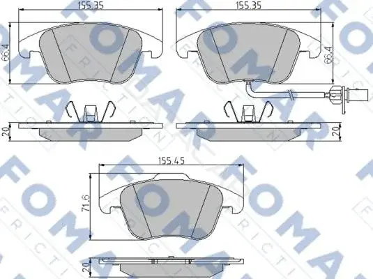 Тормозные колодки FOMAR FO862381