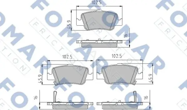 Тормозные колодки FOMAR FO862581