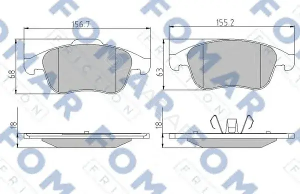 Тормозные колодки FOMAR FO886381