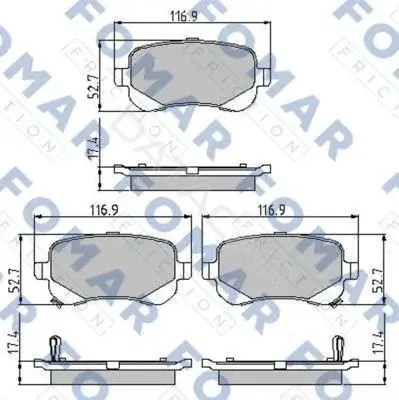 Тормозные колодки FOMAR FO895581