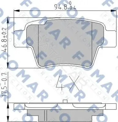 Тормозные колодки FOMAR FO896181