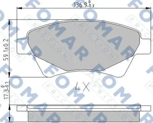 Тормозные колодки FOMAR FO908281