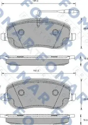 Тормозные колодки FOMAR FO912881