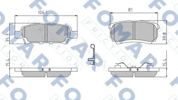 Тормозные колодки FOMAR FO921781