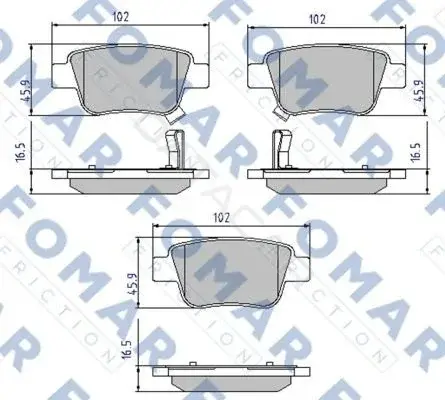 Тормозные колодки FOMAR FO924181
