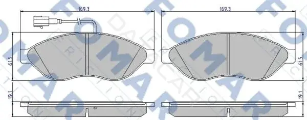 Тормозные колодки FOMAR FO924481