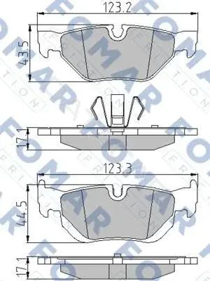 Тормозные колодки FOMAR FO927281