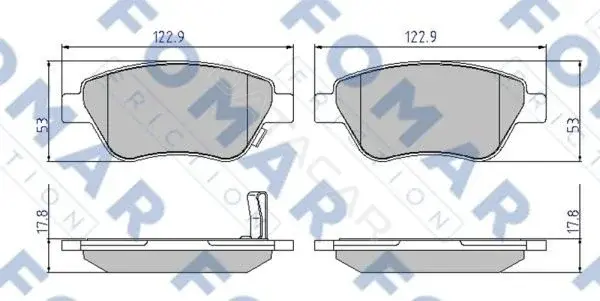 Тормозные колодки FOMAR FO928181