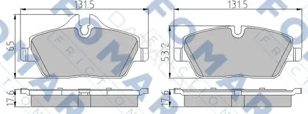 Тормозные колодки FOMAR FO928281