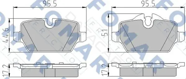 Тормозные колодки FOMAR FO928481