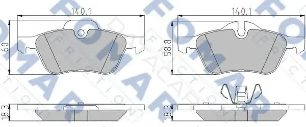 Тормозные колодки FOMAR FO928981