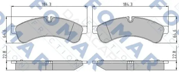 Тормозные колодки FOMAR FO929281