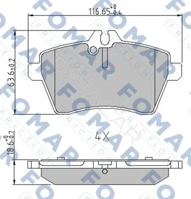 Тормозные колодки FOMAR FO929681