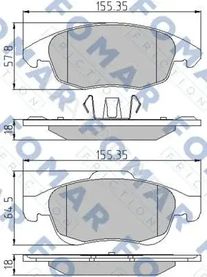 Тормозные колодки FOMAR FO929981