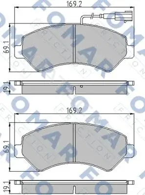 Тормозные колодки FOMAR FO930681
