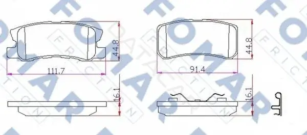 Тормозные колодки FOMAR FO931681