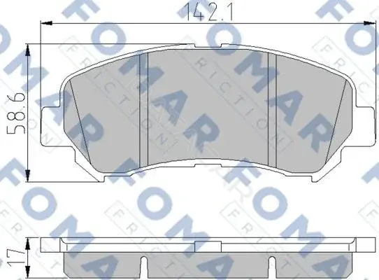 Тормозные колодки FOMAR FO933681