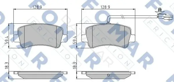 Тормозные колодки FOMAR FO935481