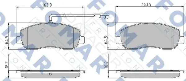 Тормозные колодки FOMAR FO935581