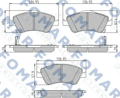 Тормозные колодки FOMAR FO936081