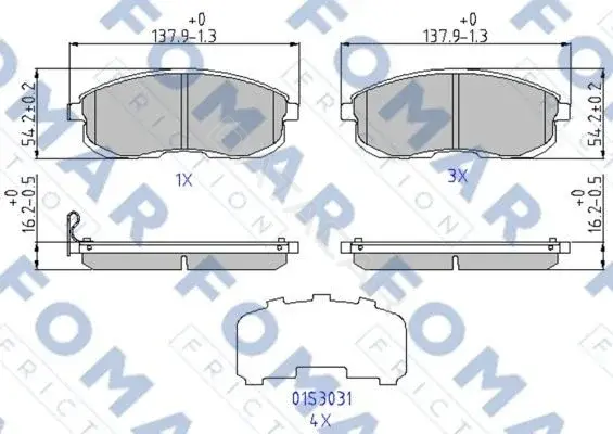 Тормозные колодки FOMAR FO969381