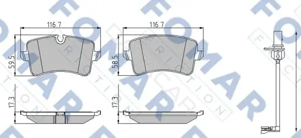 Тормозные колодки FOMAR FO998781