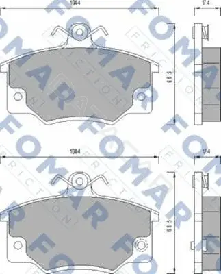 Тормозные колодки FOMAR 51437381