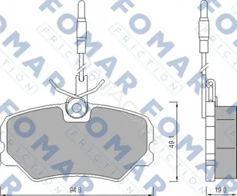 Тормозные колодки FOMAR 51443981